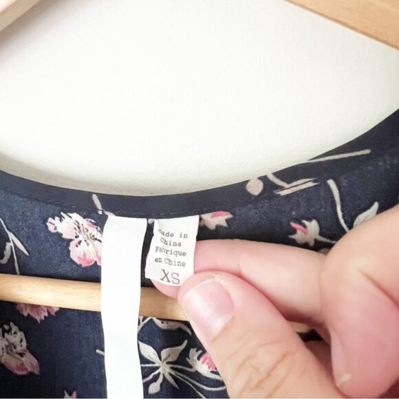 Urban Outfitters Reformed Floral Wrap Mini Dress Navy XS - Picture 5 of 9